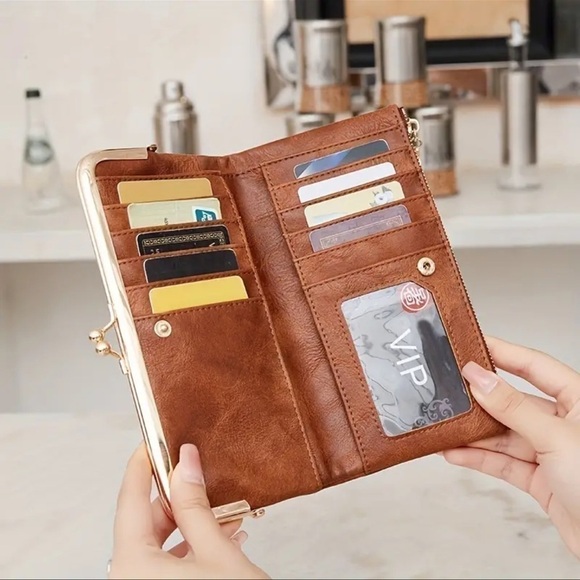 Long Wallet - Multi-Pocket Clutch & Coin Purse with Secure Zipper Card Holder - Picture 2 of 4